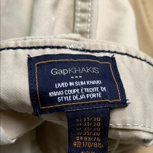 Gap Slim Khakis in Cream